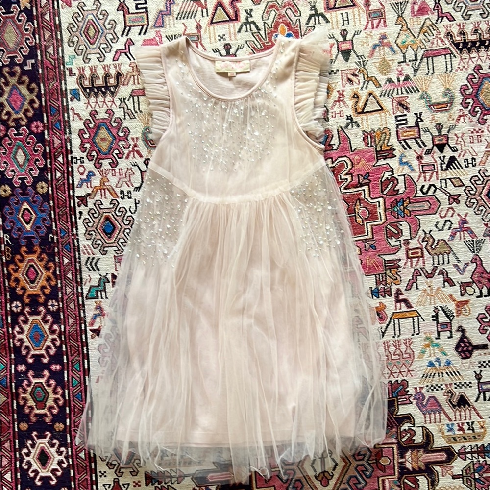 TTDM tutu du monde light pink Tulle Dress with sequence. GUC